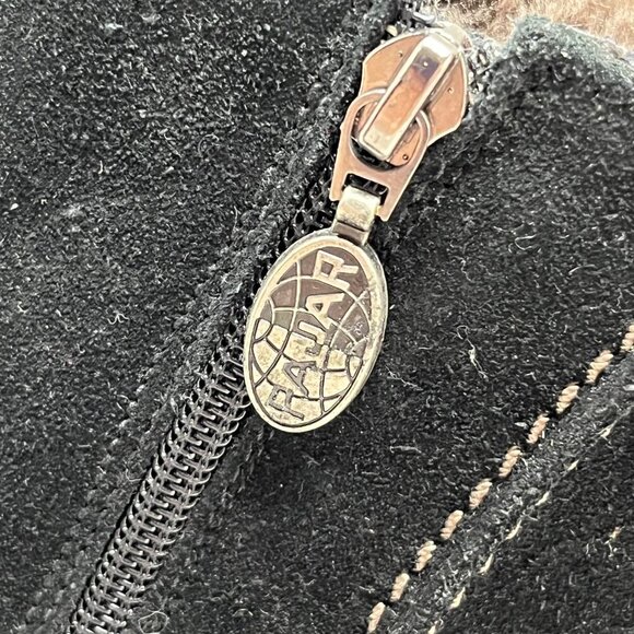 Pajar Wedge Suede Ankle Boots Black Contrast Stitch Shearling Lined Zipper‎ 8.5 - Picture 5 of 15